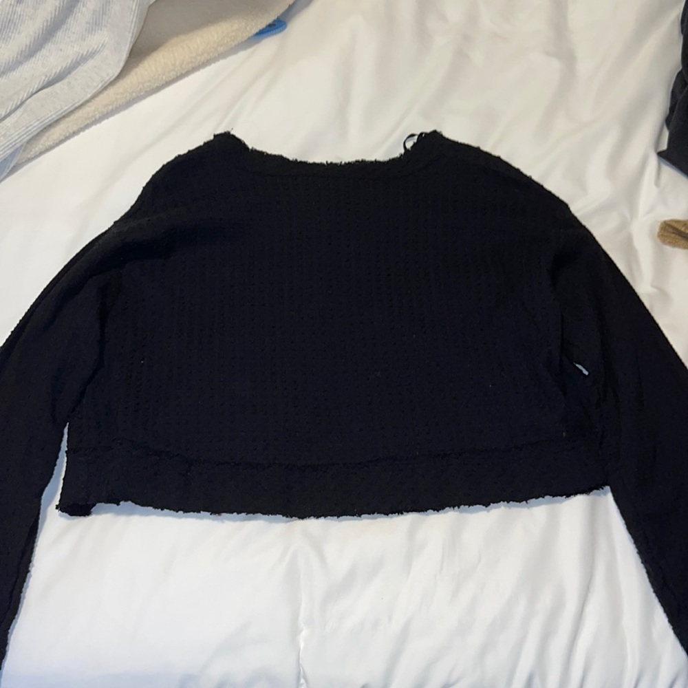 Free people waffle backless sweater